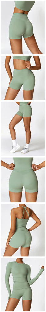 Yoga Shorts Women Summer Fitness Shorts Running Cycling Shorts Breathable Sports Leggings High Waist Summer Workout Gym Shorts
