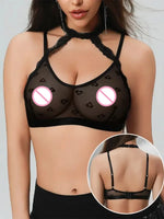1pcs Transparent Mesh Sexy Women's Bras Erotic Sexy Lingerie No Pad 3/4 Cup Female Underwear Breathable Party Fashion Brassiere