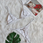 2 Colors Sexy Bikini Women Shiny Fabric Crystal Diamond G-string Swimwear Swimsuit Bikinis Set Bathing Suit Bikini Luxe Female