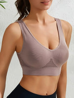 S-5XL Seamless Bras For Women Hollow Underwaer Wireless No Pads Crop Tops Female Sexy Lingerie Soft Sports Camisole