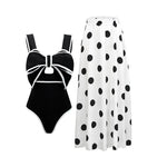 2024 Sexy Sling Ruffle Solid Two Pieces Bikini Women High Waist 3D Flower Swimsuit Skirt Summer Backless Beachwear Bathing Suit