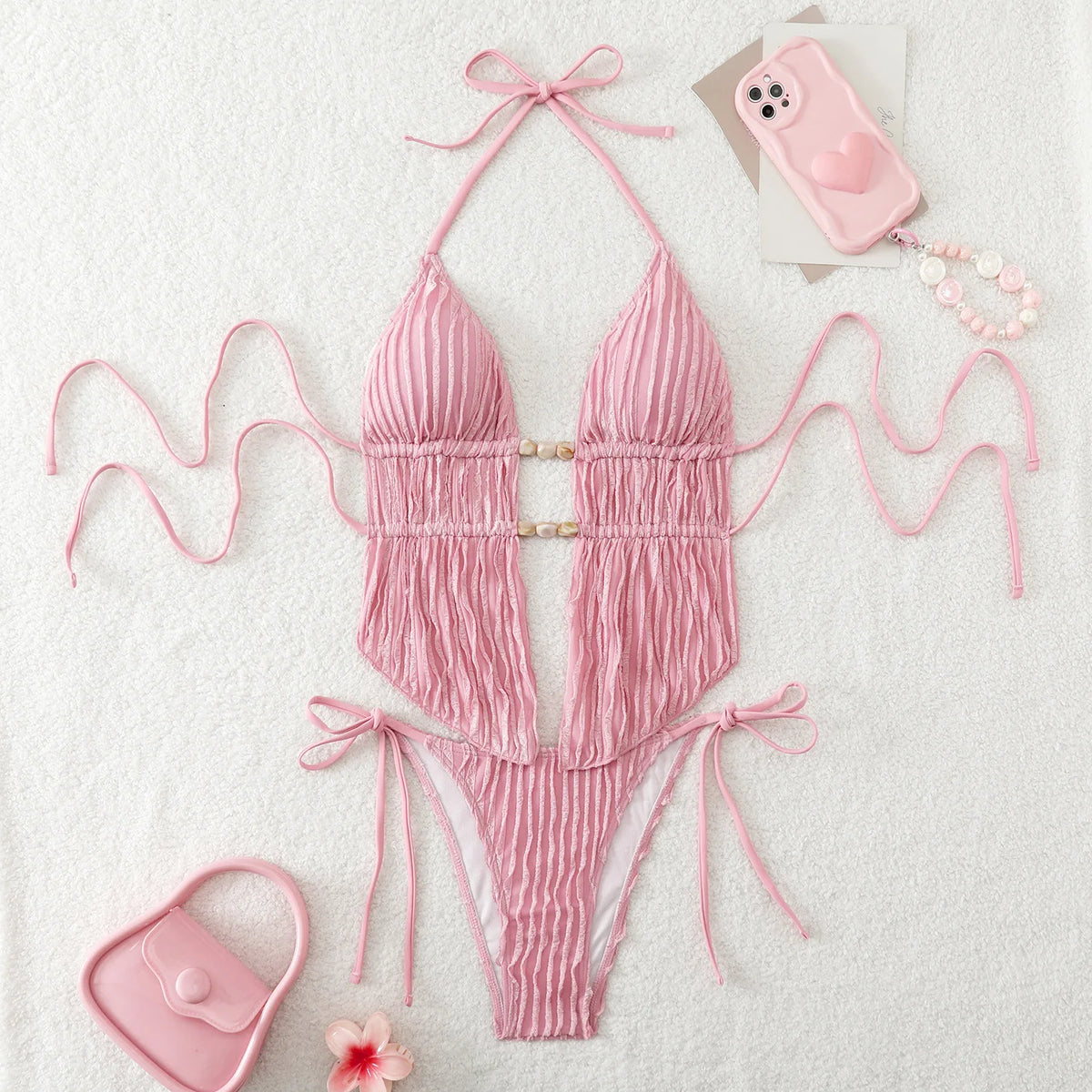 New Sexy Shell Linked String Bikini 2026 Women Swimwear Female Swimsuit Two Pieces Thong Bikini Set Bather Bathing Suit Beach
