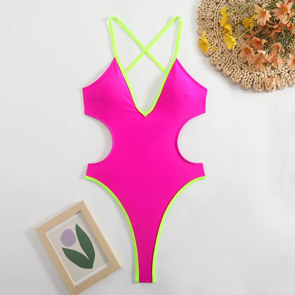 sexy backless pathcwork bikinis one piece swimsuit bikini thong swimsuit Swimwear Biquini conjunto de bikini tankini beachwear