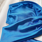 Splicing Strapless Bandeau Bikinis Sets 2026 Mujer Swimsuit Women Swimwear Back Bow Bathing Suit Biquinis Swim Wear Beachwear