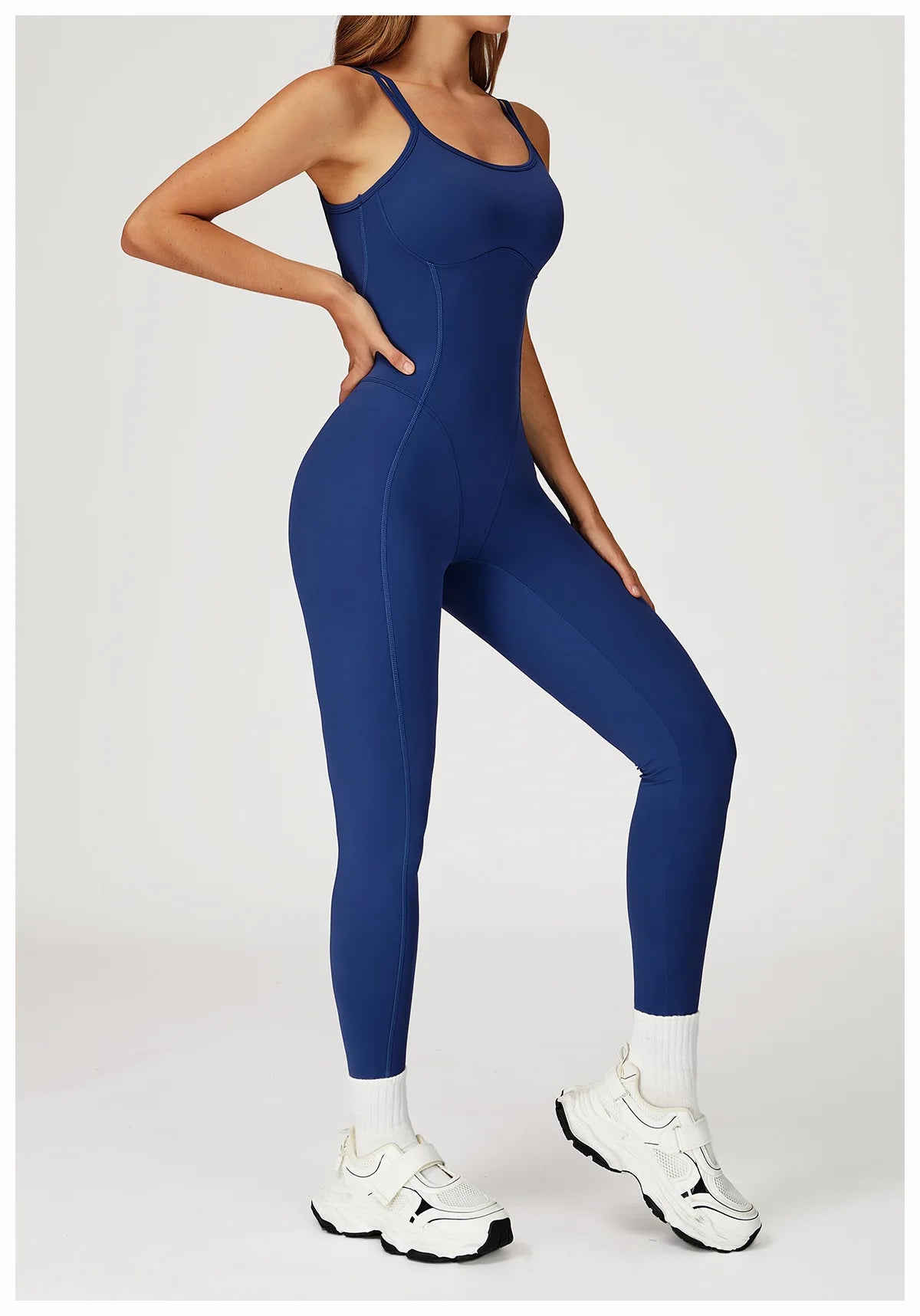 Hearuisavy Female Jumpsuit Long Elegant Sports Bodysuit Woman Gym Clothes Strappy Fitness Overalls Push Up Pilates Yoga Leotard
