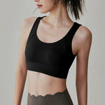 Women's U-Neck Back Hollow Integrated Shock-Absorbing Sports Bra Breathable Fitness Yoga Vest Underwear for Yoga And Fitness
