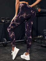 47 Color Marbling Tie-Dye Seamless Yoga Pants Sports Leggings Women Running Fitness High Waist Gym Leggings Women Workout Tights