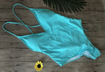 S - XXL V Neck Scrunch Butt Female Swimwear One Piece Swimsuit Women Backless Monokini High Cut Leg Bathing Suit Swim Bodysuit