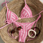 DEKA Weave Mash Pink Sexy Bikinis Set Swimsuit Women's Swimwear Push Up Female Beach Swimming Wear Bathing Suit Pool Bather 2026