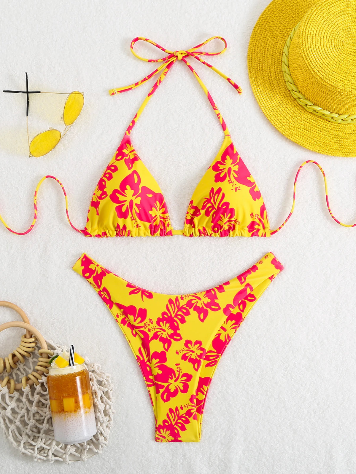icro Bikini Women Swimwear Bandeau Swimsuit Woman Female Biquini Thong Bikinis Set Floral Brazilian Bathing Suit Beachwear