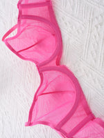 Sexy Ultra-Thin Fully Transparent Alluring Lingerie with Underwire, No Padding, Beautiful Back Bra, Hot Girl Push-Up Bra Set