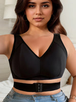Front button plus size bra Women's Non-Steel Ring Bras Sexy Fitted Top Gathering Sports Comfort Seamless underwear MR3443