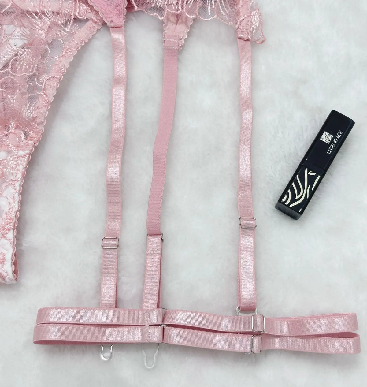 sexy lingerie embroidered see-through mesh bra with underwire four-piece set