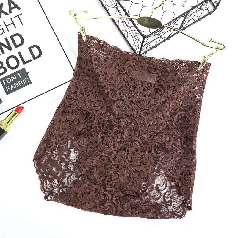 1pcs High-Rise Sexy Lace Briefs Comfortable Stretchy Semi Sheer French-Cut Panties Women's Underwear Breathable Lingerie S-3XL