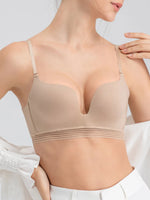 Sexy French lingerie for women without steel rings Push-up bra with a U-back design for enhanced support and an open-back