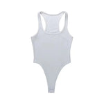 Sleeveless Knit Bodysuit Hot Summer Sexy Bodycon Off Shoulder Halter Tops Casual Street Bodice For Women ClubWear