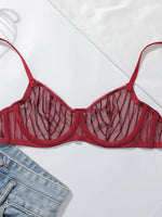 New Fashion Red lace set pretty Underwire setParty is eye-catching lingerie Set stripe solid color Women set MR2864