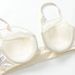 French Front Button Lace Bra Set for Women Sexy Spaghetti Strap Thin Push Up Bra Breast Collection Smooth Brief Sets Lingerie