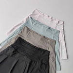 Women's High-Waisted Sports Short Skirt Anti-Glare A-Line Yoga Pants Skirt with Inner Lining for Fitness Cool Design