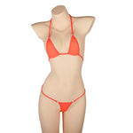 DEKAWomen Solid Transparent Micro Bikini Set Bandage Thong Underwear G-String Bra Mini Swimsuit Brazilian Swimwear Sleepwear