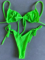 Sexy Ruffle Frilled Micro Thong Bikini 2025 Women Swimwear Female Swimsuit Two-pieces Bikini set String Bather Bathing Suit Swim
