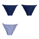 3Pcs/Set Women's Cotton Low-Rise Briefs with Mesh Side Panels Brazilian Panties Sexy Lingerie Comfy Breathable Underwear M-XL