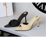BIGTREE Summer Woman Slippers Fashion Open Toe Thin High Heels Shoes Street Style Stripper Party Slides Zapatos De Mujer