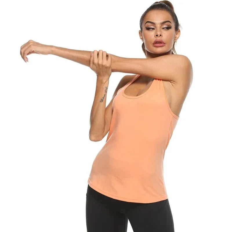 STOUREG Beauty Back Women's Yoga Shirt, Quick Dry Sports Tank Top, Sleeveless Fitness Tank Top, Fitness Sweatshirt