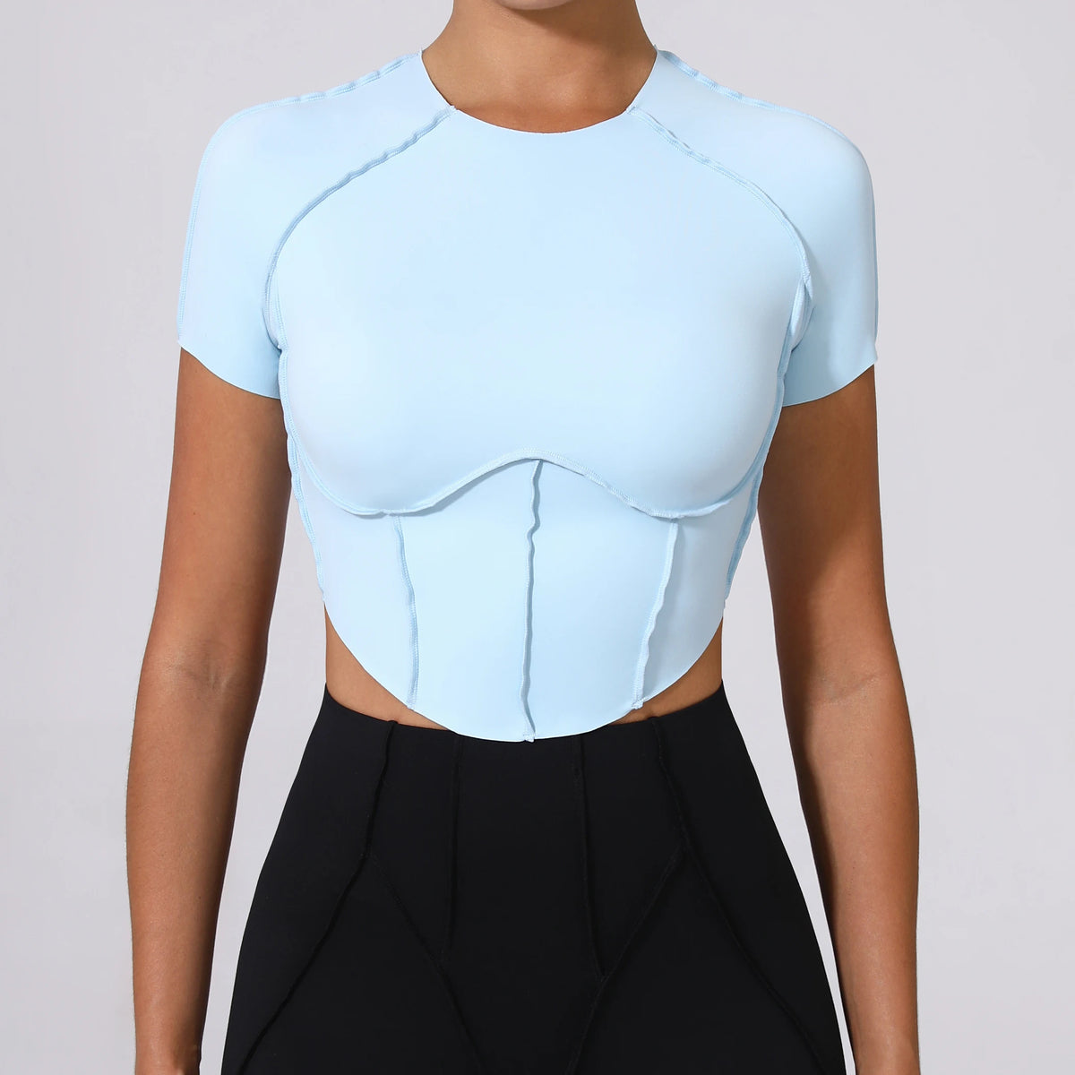 No Padded Women Yoga Sport T Shirts Fitness Clothes Short Sleeve Yoga Shirt Gym Top Running Active Wear Sport Tops