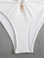 Halter Cut Out High Waist Bikini Female Swimsuit Women Bandeau Swimwear Two-pieces Bikini set Bather Bathing Suit Swim Beachwear