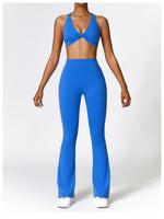 Sexy Sports Leggings Women V Back Scrunch Flares Leggings High Waist Yoga Flares Pants Push Up Gym Leggings Women Yoga Clothes