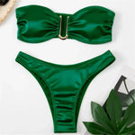 Sexy U Shaped Bandeau Bikinis Sets Mujer Strapless Swimwear Women Gold Swimsuit Bathing Suit Biquinis Brazilian Bikini Swim 2026