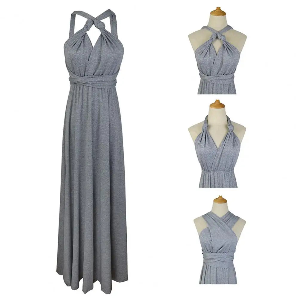 Women's Transformer Dress Multi Way Wrap Backless Wedding Evening Gown Convertible Floor Long Formal Dress