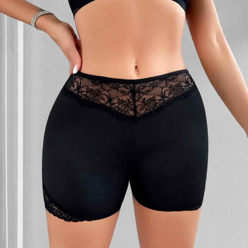 1pcs Women's Safety Pants Summer Thin Underwear Lace Mesh gauze High Waist Shorts Panties For Women Plus Size No Trace Leggings