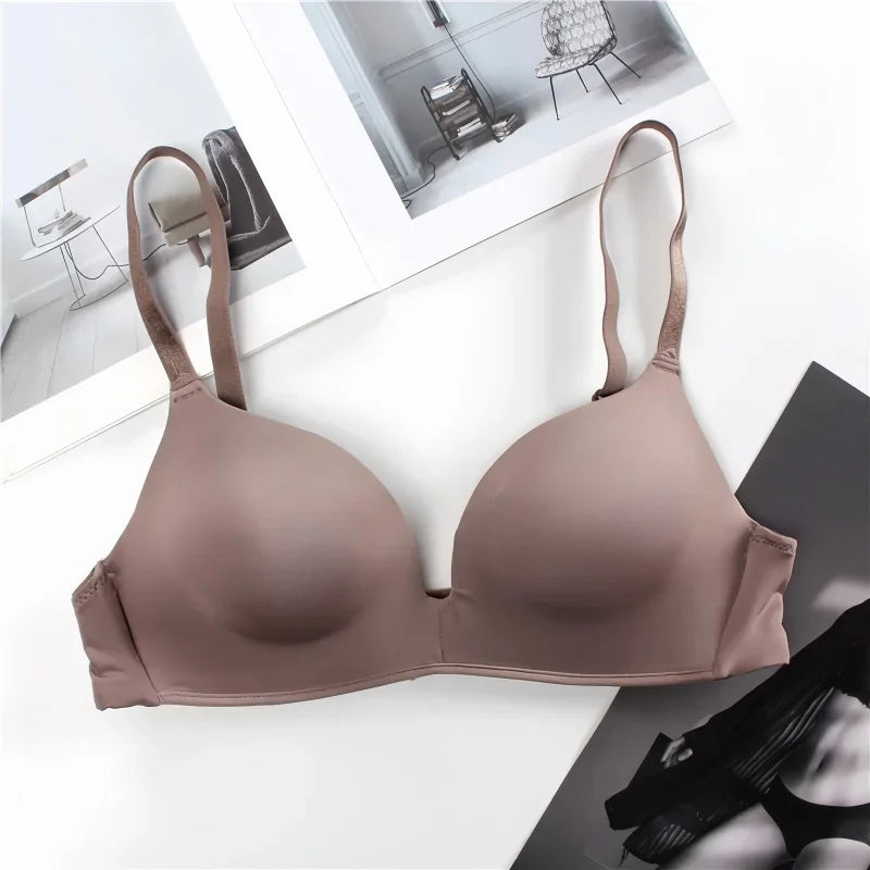 2Pcs/Set Padded Bras For Women Push Up Bra Underwear Non-wire Brassiere Sexy Lingerie Solid Color 3/4 Cup Comfort Intimates
