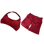 2 Pieces Gym Set Sports Suit Women Sports Bra Yoga Shorts Fitness Suit Gym Sets Seamless Workout Outfits Yoga Set Sportswear