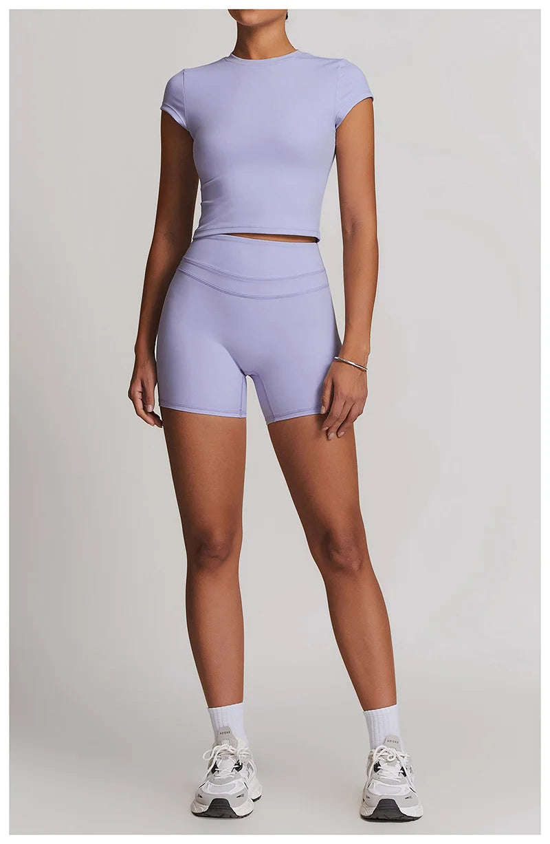 Yoga Set 2PCS Women Tracksuit Nude Feeling Workout Sets Gym Clothes Push Up Fitness Running Sportwear Sport Bra Leggings Suit