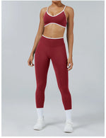2PCS Yoga Suit Seamless Sports Set Gym Outfits Women Tracksuit Running Workout Clothes Sports Bra Athletic Wear Yoga Clothing
