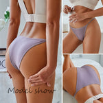 4Pcs/Set Women's Cotton Panties 3Pcs/set Sexy Low Waist Briefs M-2XL Comfortable Underwear Female Soft Color Underpants Lingerie