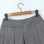 2026 Spring/summer New High Waisted Pleated Skirt Women's Spicy Girl Solid Color Slim A-line Wrap Hip Short Skirt A45S
