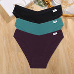 3Pcs/set Cotton Panties Women M-4XL Low Waist Underwear Plus Size Briefs Ladies Comfortable Underpants Female Panties Lingerie