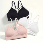 Women Tube Top Seamless Crop Top Wrapped Chest Underwear Cross Female Sports Bra Fitness Lingerie Sexy Intimates Bandeau Top