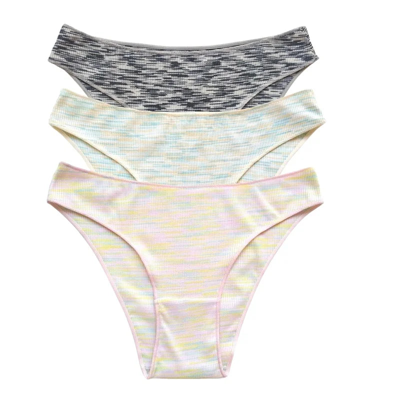 3Pcs/Set Women Panties Low Rise Briefs Seamless Underwear Female Underpants Comfort Strench Panties Sexy Lingerie S-XL