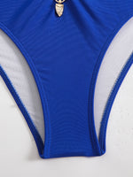Halter Cut Out High Waist Bikini Female Swimsuit Women Bandeau Swimwear Two-pieces Bikini set Bather Bathing Suit Swim Beachwear