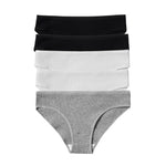 5Pcs/Set Women Cotton Panties Solid Color Low Rise Briefs Female Underpants Comfort Soft Stretch Panty Sexy Lingerie S-XXL