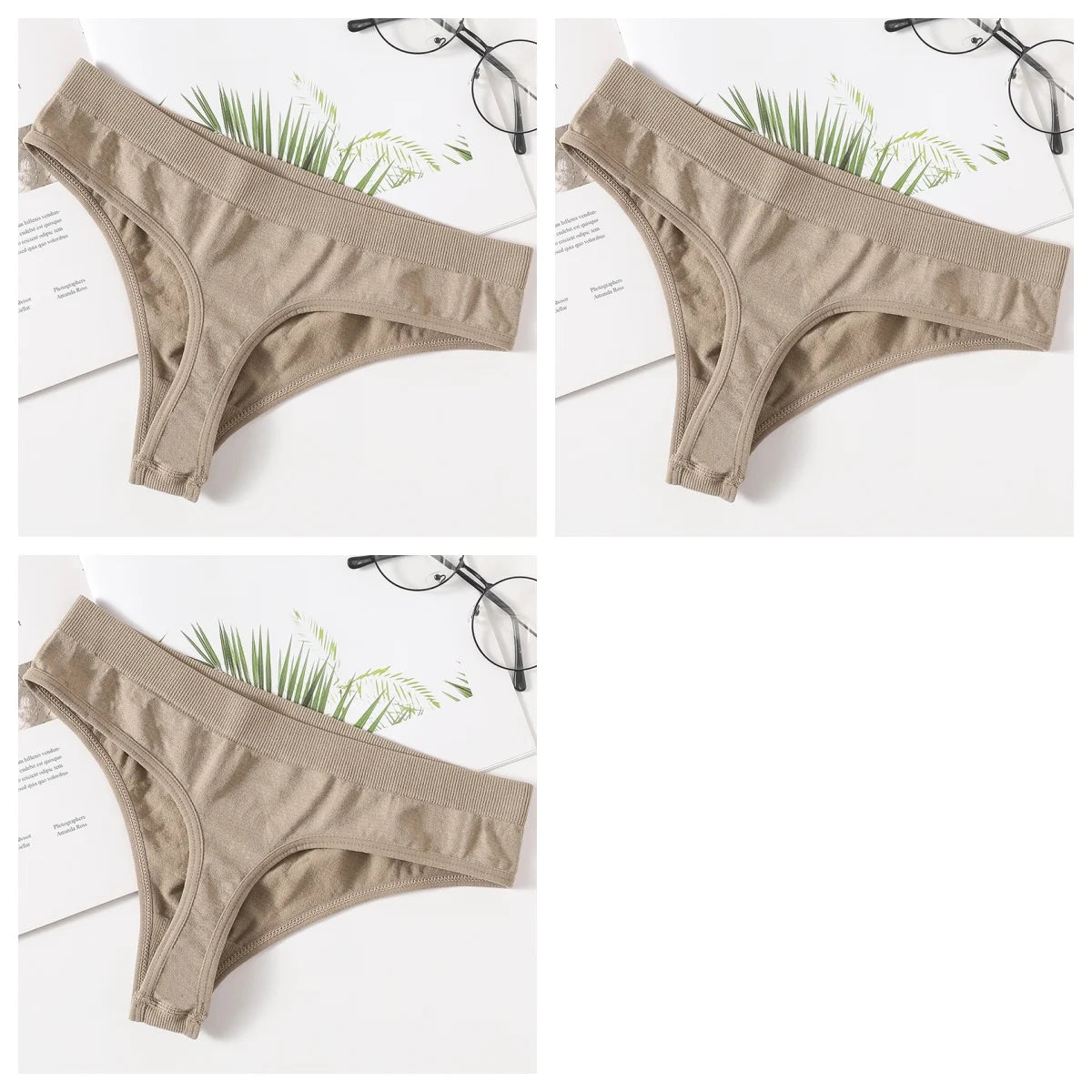 3PCS/Set Seamless Thongs Women Panties G-String Sport Underwear Female Sexy Lingerie Low Waist T-Back Underpants M-XL Intimates