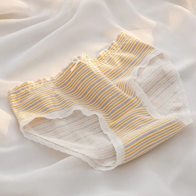 5Pcs/Set Cotton Briefs Cute Strawberry Women's Panties Breathable Female Soft Lingerie Girls Fashion Floral Underwear
