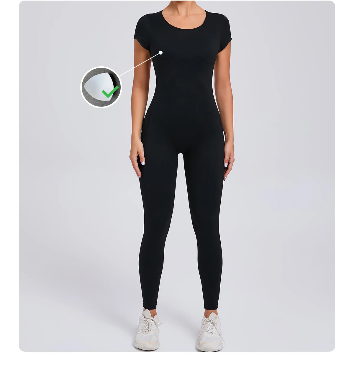 One-piece Yoga Padded Backless Suit Female Rompers Quick Dry Yoga Clothing Workout Bodysuits Scrunch Sports Jumpsuit Women
