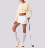 Spring Summer Button-Up Long-Sleeved Sports Jacket Outdoor Front Button Fitness Yoga Workout Coat Gym ActiveWear Top