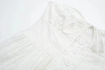 Foridol Button Bowknot Off Shoulder White Lace Mini Dress Summer Beach Embriodery Short Party Holiday Vestidos Smocked 2025